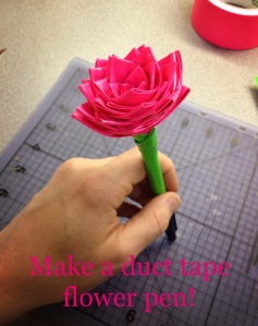 Make a duct tape flower pen!